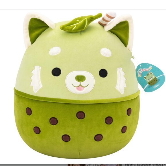 NWT Squishmallows Original 14in Eitan The Matcha Boba Red Panda – Official Jazwa - Picture 1 of 5